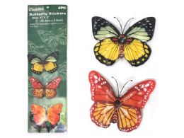 72 Pieces 4 Piece Butterfly Stickers - Stickers