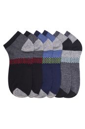 432 Wholesale Boys Ankle Sock Multi Color Design Size 4-6
