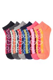 432 Wholesale Girls Ankle Sock Adagio Printed Design Size 9-11