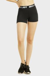 36 Wholesale Sofra Ladies Active Legging Shorts In Black