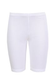 48 Wholesale Sofra Girls Short Cotton Leggings In White