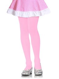 72 Pieces Mopas Girls Plain Tights In Pink Size Extra Large - Girls Socks & Tights
