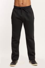 12 Wholesale Knocker Men's Medium Weight Fleece Sweatpants Size Small Black