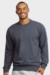 12 Pieces Mens Light Weight Fleece Sweatshirts In Denim Size Medium - Mens Sweat Shirt