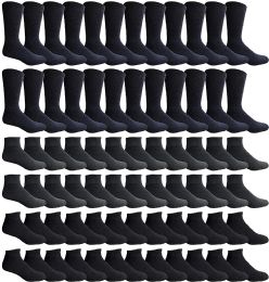 72 Pairs Yacht & Smith Bulk Thick Cotton Socks Wholesale Men, Womans Or Kids Crew Cut, Ankle And Low Cut Mix Sport Socks - 72 Pairs (solid Black, Kids 6-8) - Sock Care Sets