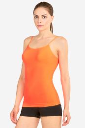 72 Wholesale Mopas Ladies Camisole In Neon Orange