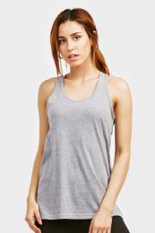 72 Wholesale Sofra Ladies Loose Fit Jersey Tank Top In Heather Grey