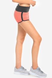 36 Wholesale Mopas Ladies Two Tone Dolphin Shorts In Grey And Coral