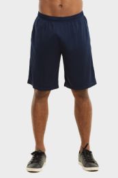 24 Wholesale Knocker Mens Athletic Shorts In Navy Size X Large