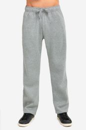 12 Wholesale Knocker Mens Heavy Weight Fleece Sweatpants In Heather Grey Size X Large