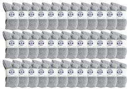 36 Pairs Yacht & Smith Wholesale Kids Crew Socks,with Free Shipping Size 6-8 (gray) - Boys Crew Sock