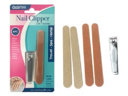 144 Pieces Nail Clippers And Files 6 Piece - Manicure and Pedicure Items