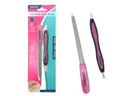 144 Pieces Nail File And Cuticle Pusher - Personal Care
