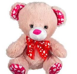 30 Wholesale Plush Pink Bears Withheart Paws And Ears
