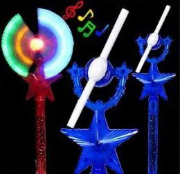 24 Wholesale Flashing Star Windmill Wands With Music