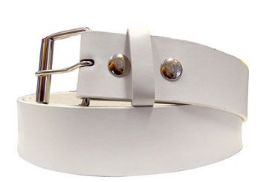 12 Pieces White Buckle Belts for Adults - Medium size - Belts