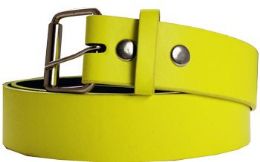 36 Pieces Neon Mixed Size Plain Belt - Belts
