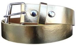 36 Pieces Mixed Size Gold Plain Belt - Belts