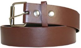 12 Wholesale Brown Buckle Belts for Adults - Mixed size