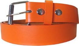 36 Pieces Mixed Size Orange Plain Belt - Belts