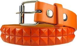 72 Pieces Kids Studded Belts In Orange - Kid Belts