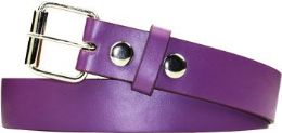 36 Pieces Kids Skinny Purple Belt - Kid Belts