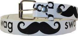 12 Pieces Belts Swag and Mustache on White for Kids - Kid Belts