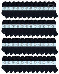 48 Pairs Yacht & Smith Wholesale Kids Mid Ankle Socks, With Free Shipping Size 6-8 (black) - Boys Ankle Sock