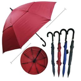 36 Wholesale 41 X 52 Double Wind Proof Umbrella Assorted Colors