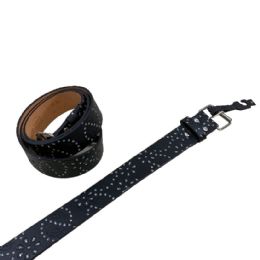 24 Pieces BelT-Black Sparkle All Sizes - Belts