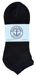 120 Wholesale Yacht & Smith Men's Wholesale Bulk No Show Ankle Socks,with Free Shipping - Size 10-13 (black)