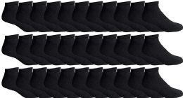 36 Pairs Yacht & Smith Mens Wholesale Bulk No Show Ankle Socks,with Free Shipping - Size 10-13 (black) - Mens Ankle Sock