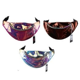 24 Units of Transparent Holographic Fanny Pack - Fanny Pack