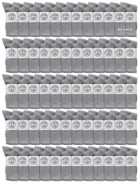 60 Wholesale Yacht & Smith Men's Wholesale Bulk Cotton Socks, With Free Shipping Size 10-13(gray)