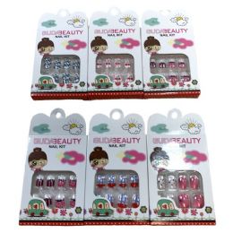 24 Pieces Child's Fashion Nails Assoreted Prints - Manicure and Pedicure Items