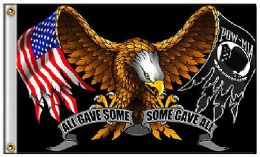 24 Pieces Eagle Flag With Flag Pow Wings - Flag
