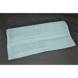 24 Wholesale Strong And Durable Cotton Poly Blend Top Quality Salon Towel Size 16x27 In Blue Mist