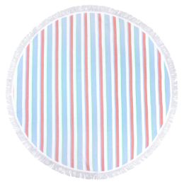 12 Wholesale Round Beach Towels In Torquoise 100 Percent Cotton 60x60 Round
