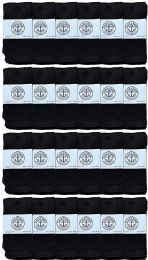 24 Pairs Yacht & Smith Wholesale Kids Tube Socks,with Free Shipping Size 4-6 (black) - Boys Crew Sock