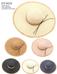 24 Pieces Women Fashion Large Brim Sun Hat - Sun Hats