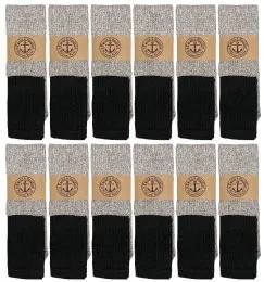 Yacht & Smith Men's Cotton Assorted Thermal Tube Boot Sock Size 10-13