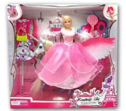 12 Wholesale Bettina Doll And Unicorn Play Set