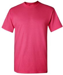 24 Wholesale Men's Gildan Cotton T Shirts Heliconia Large