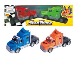 24 Wholesale Friction Semi Truck (2 Pcs Set) 9"