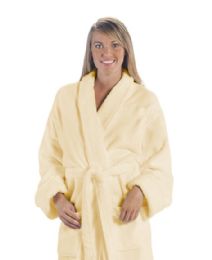 3 Pieces Tahoe Fleece Shawl Collar Robe In Beige - Bath Robes