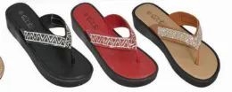 36 Wholesale Womens T Strap Flat Sandals Open Toe Rhinestone Thong Flip Flops Sandal