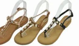 24 Wholesale Womens Summer Bohemian Flat Sandal