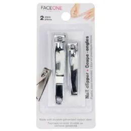 72 Wholesale Faceone Nail Clipper 2 Pack Card