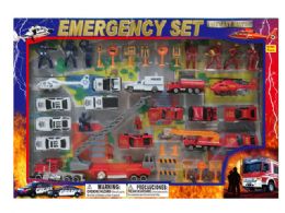 12 Wholesale Diecast Emergency Set With Stage Map