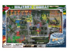 12 Pieces Diecast Military Set With Stage Map - Toy Sets